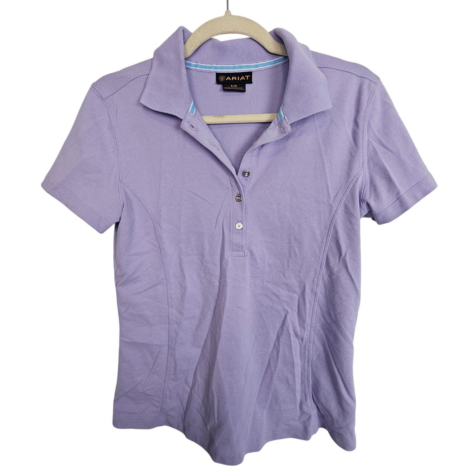 Ariat Ariat Short Sleeve Polo Shirt Pullover Top Lavender Woman S Size S / US 4 / IT 40 - 1 Thumbnail