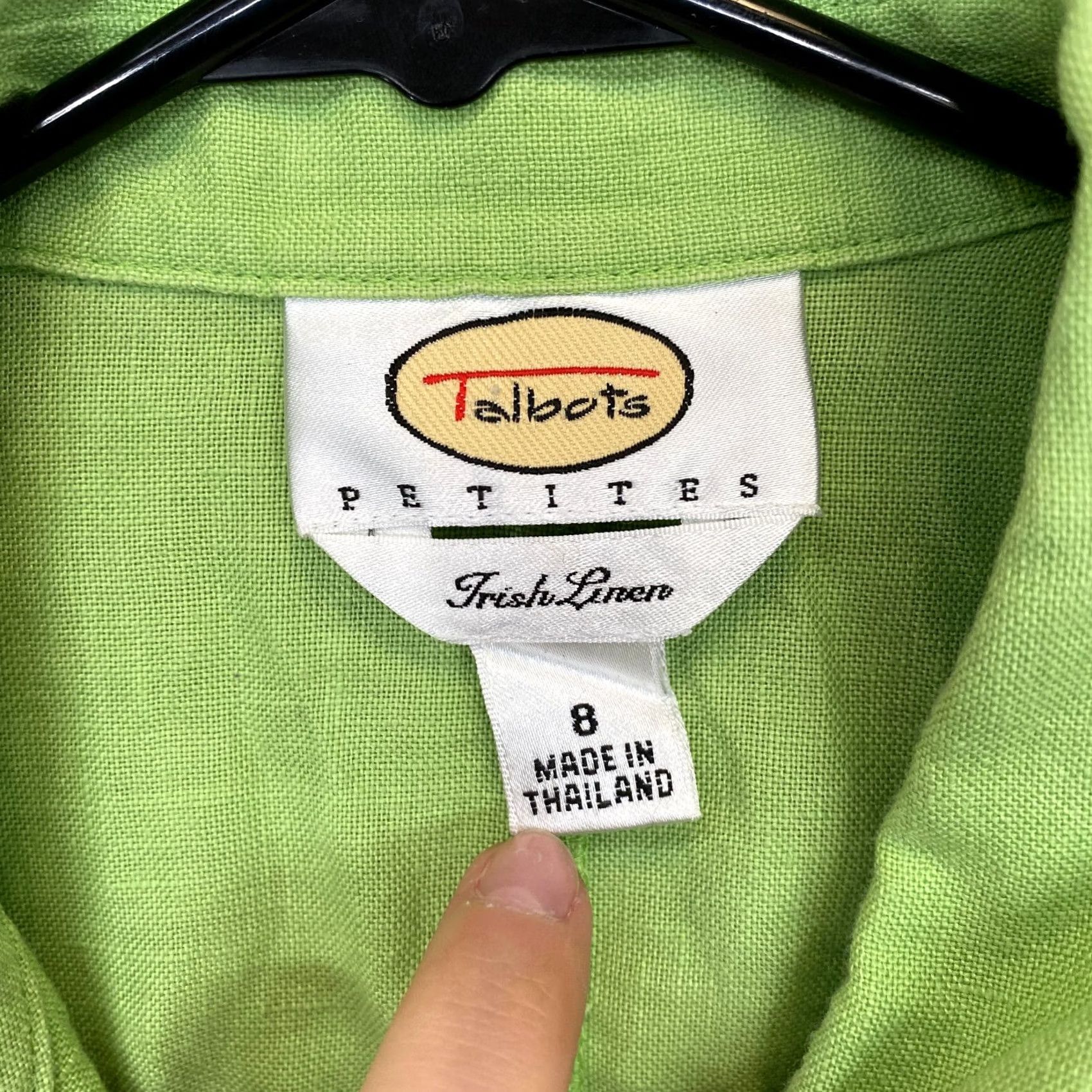 Talbots Talbots Linen Jacket / Top Green Button 8 Pockets Womens Regular Size M / US 6-8 / IT 42-44 - 6 Thumbnail