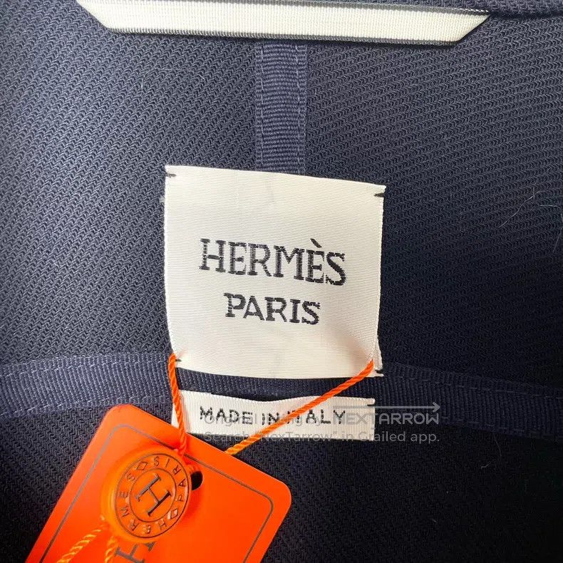 Hermes Hermes Cashmere Coat, Classic Collar Design, Leather Trim Size XXS / US 00 / IT 34 - 3 Thumbnail
