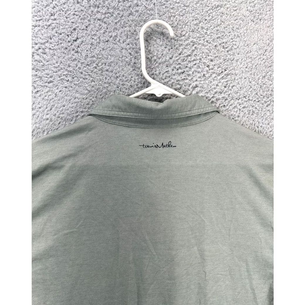 TravisMathew Travis Mathew Golf Polo Shirt Adult XL Green Pima Cotton Blend Rugby Mens Size US XL / EU 56 / 4 - 6 Thumbnail