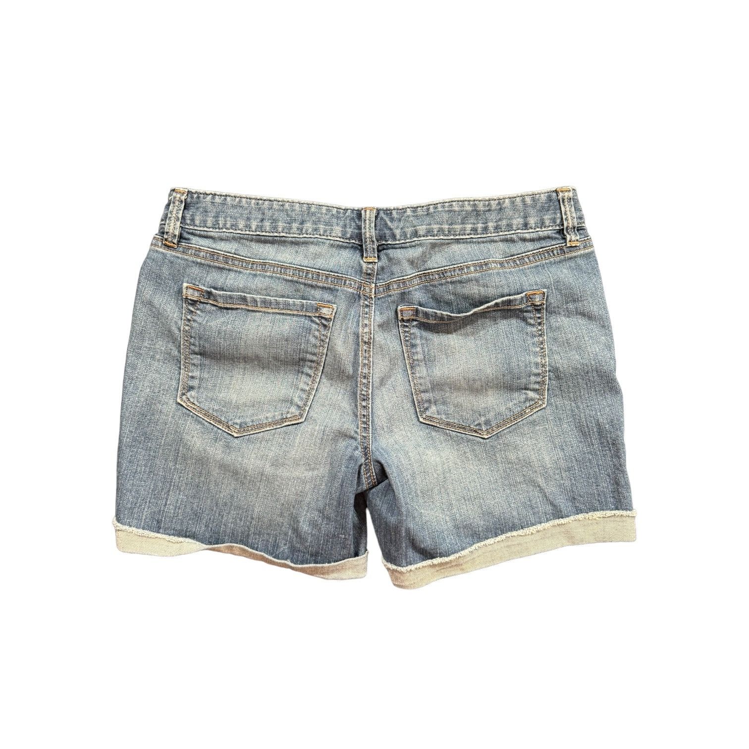 Ann Taylor Ann Taylor Loft Distressed Blue Denim Shorts Waist 28" Size 28" / US 6 / IT 42 - 5 Thumbnail