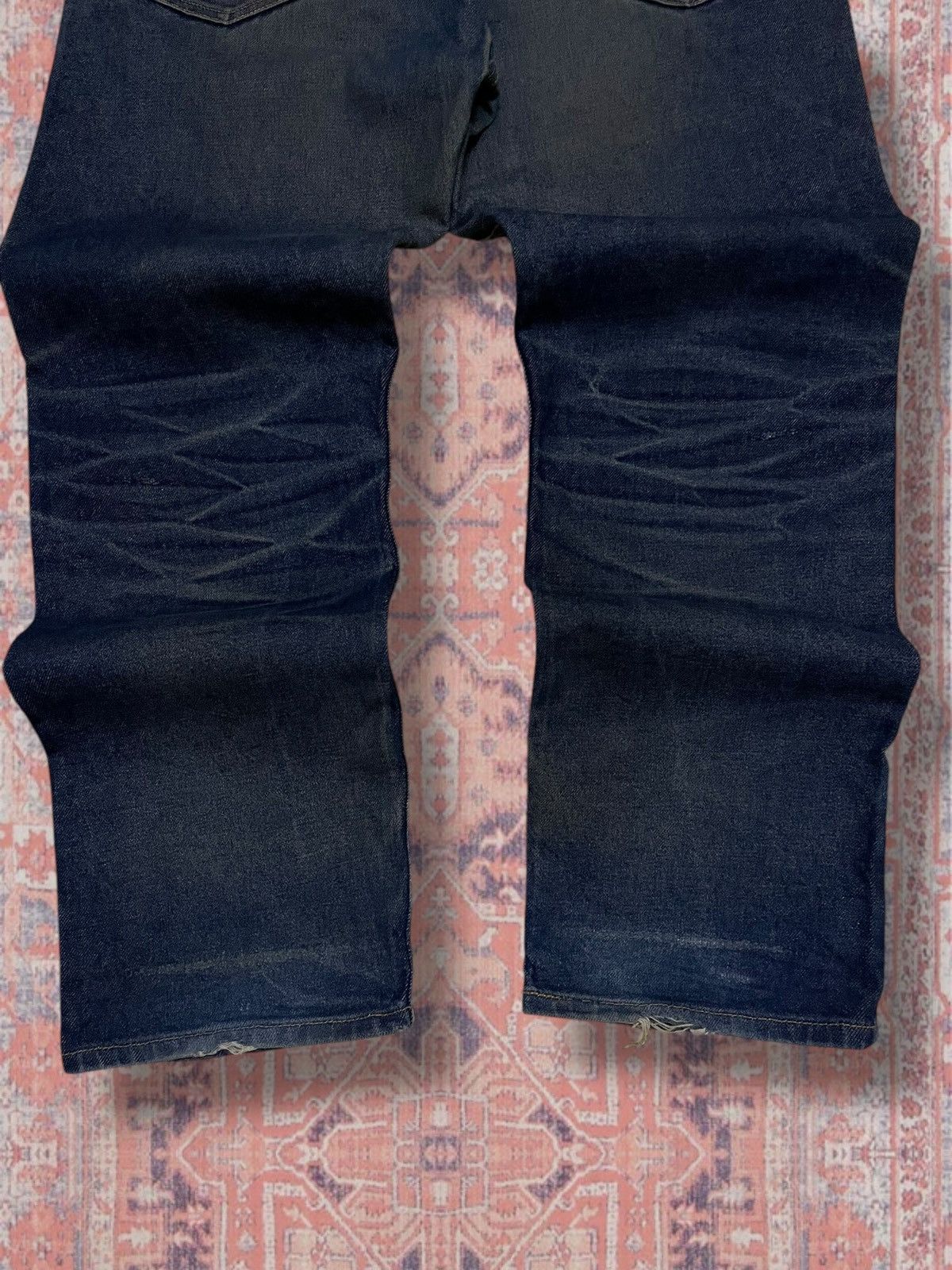 Levi's Vintage Clothing Vintage Designer Levis 505 Regular Fit Indigo Distressed Size US 35 - 10 Thumbnail