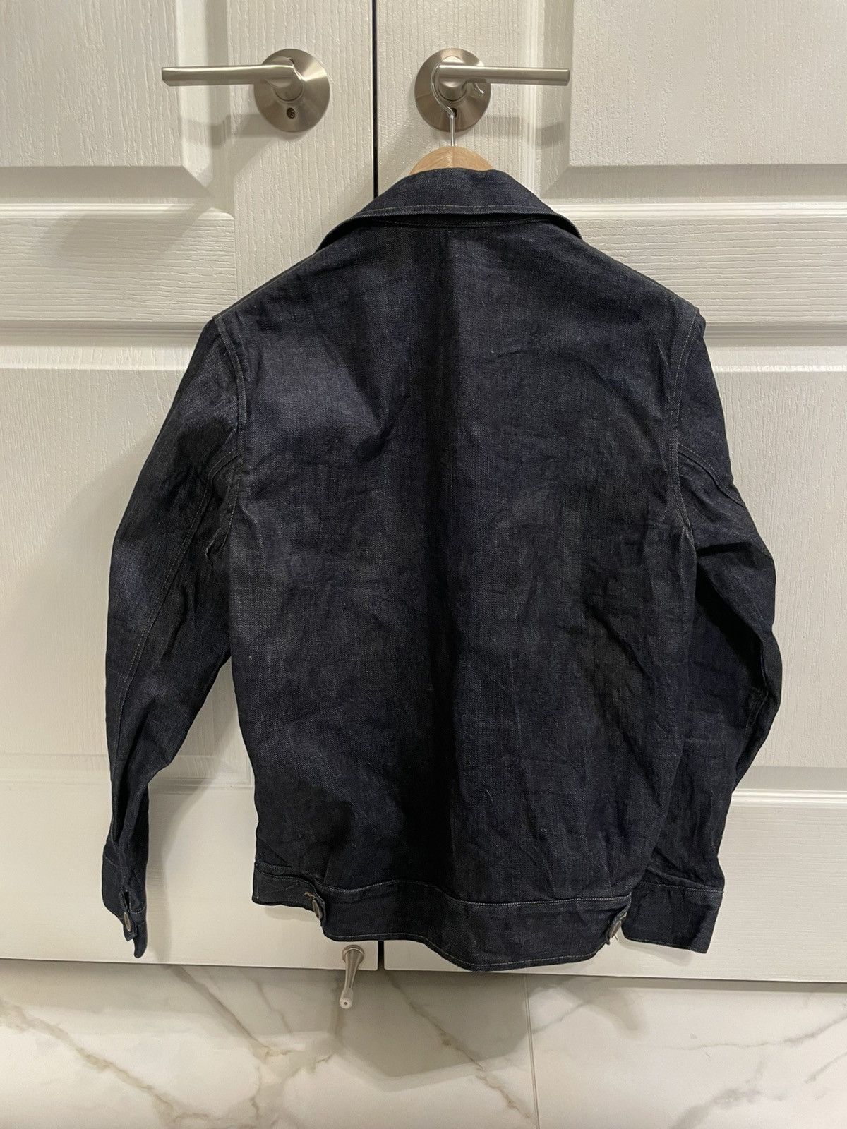 Epaulet Bomber Jacket 14oz Kaihara Indigo Denim Size US M / EU 48-50 / 2 - 2 Thumbnail