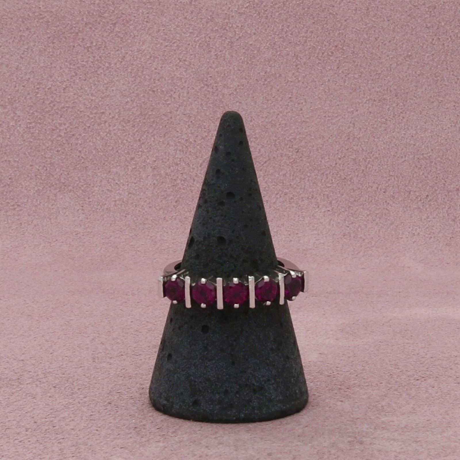 Sterling Silver sterling silver round-cut cz rhodolite ring size 7.75 Size ONE SIZE - 3 Thumbnail