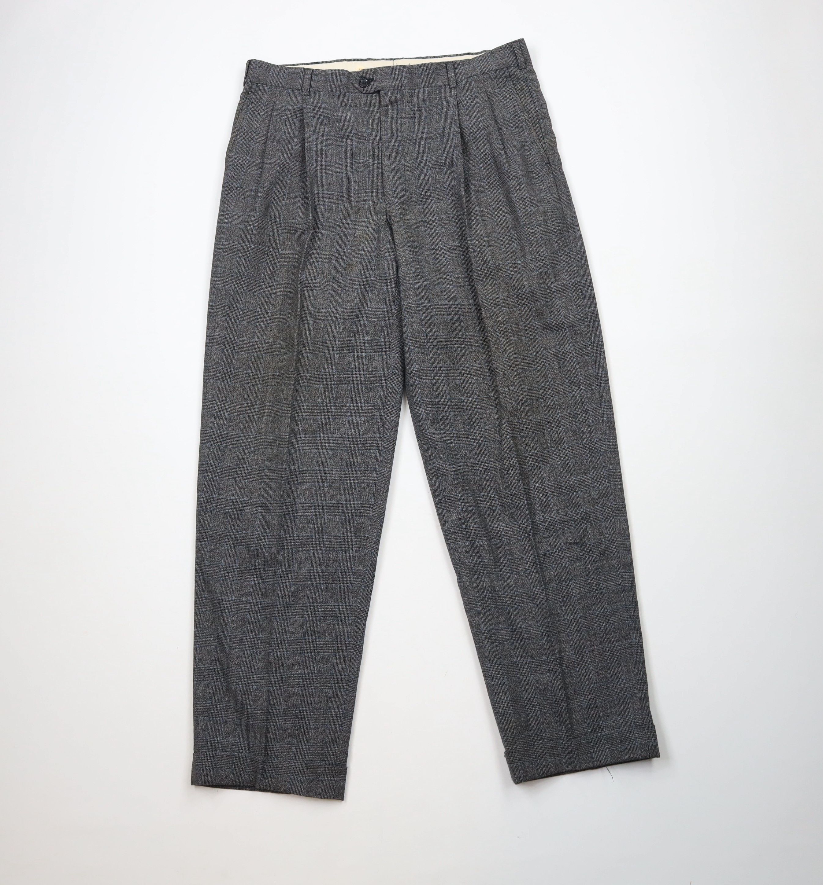 Vintage Vintage 90s Streetwear Cuffed Wide Leg Chino Pants USA Size US 34 / EU 50 - 1 Thumbnail