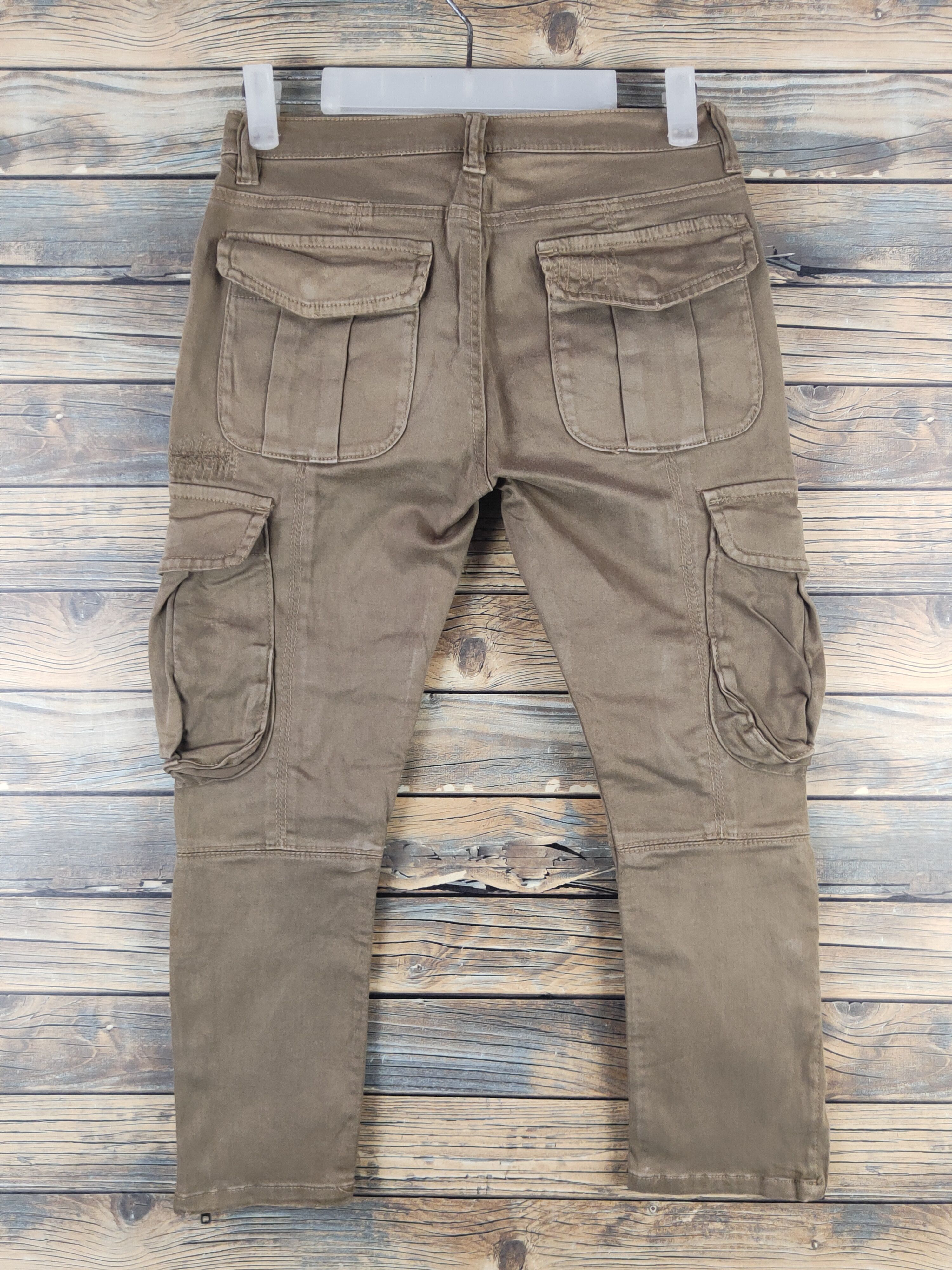 Japanese Brand DL Rienda Beige Multipocket Cargo Pants #46-285T Size 27" / US 4 / IT 40 - 8 Thumbnail
