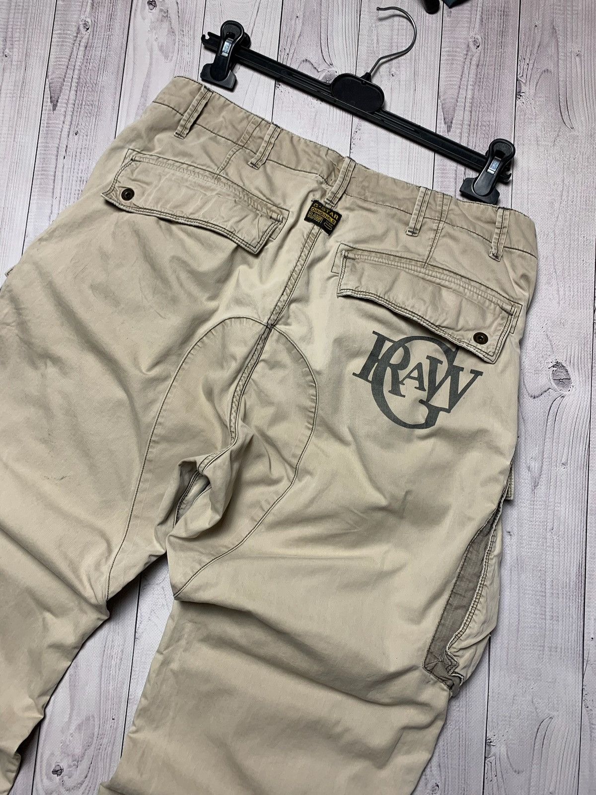 G-Star Vintage G Star Raw cargo pants multi pocket distressed Y2K Size US 33 - 5 Thumbnail
