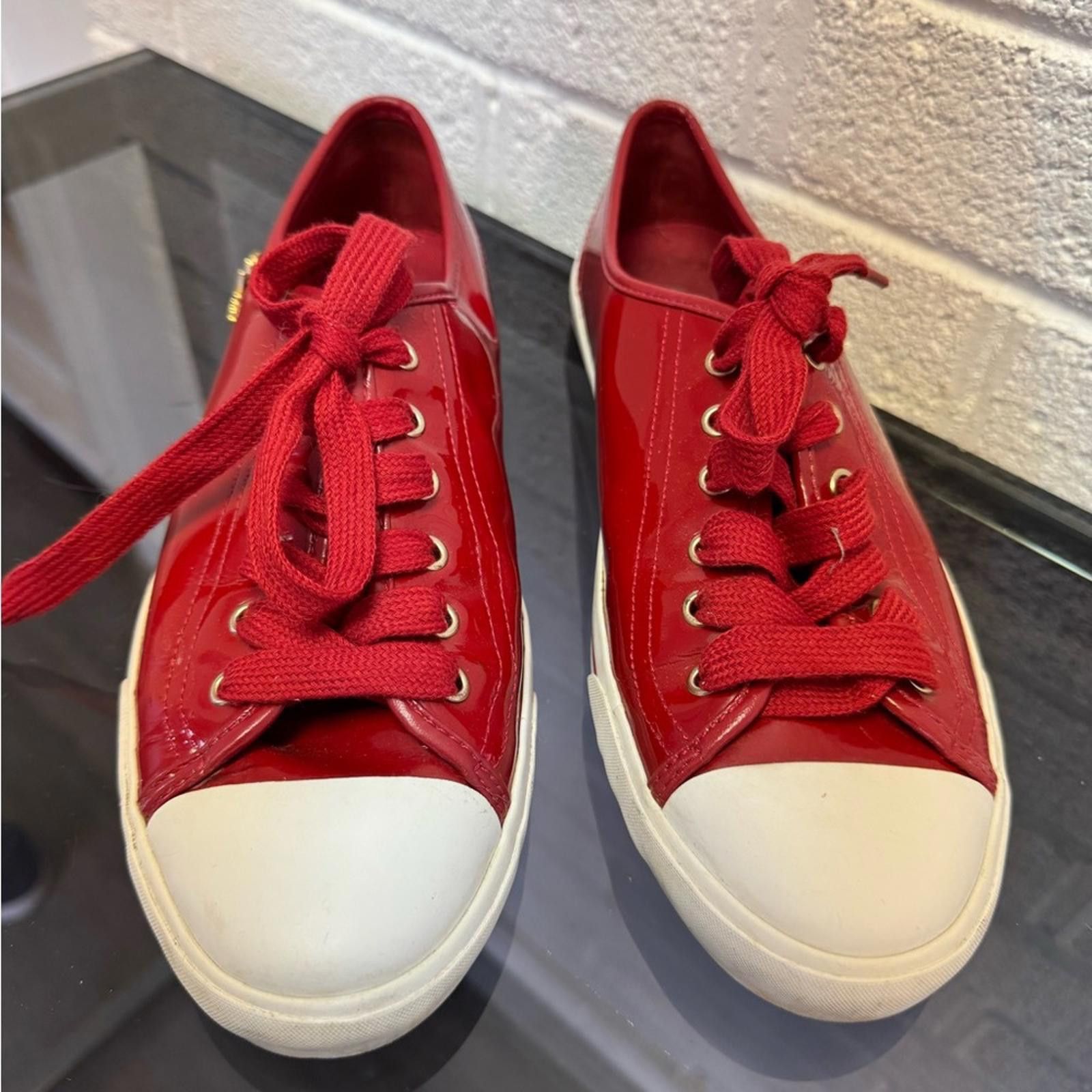 Cole Haan Cole Haan Red and White Sneakers Vibrant Canvas Design Size US 9 / IT 39 - 7 Thumbnail