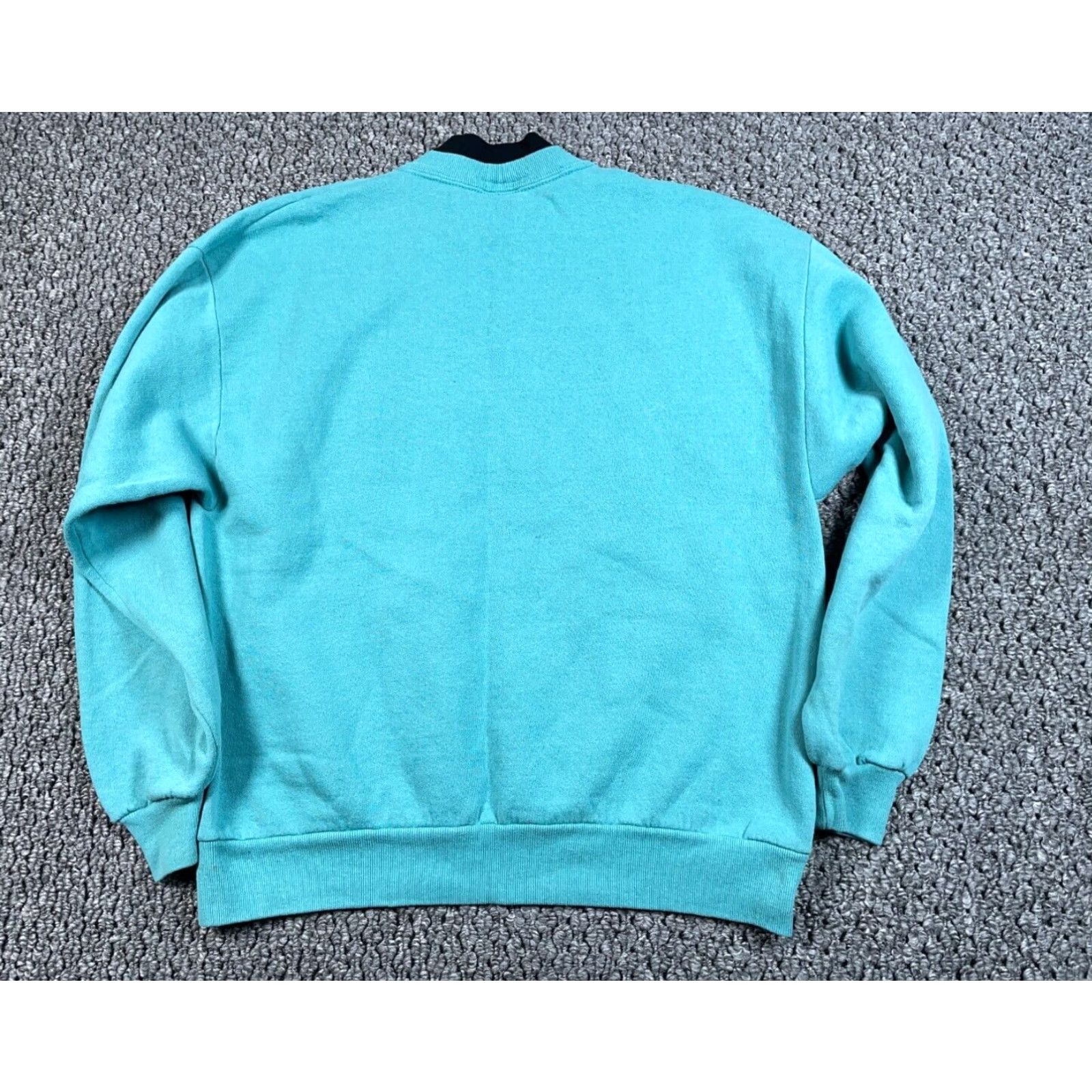 Vintage VTG Morning Sun Sweatshirt Bird 90s Mock Neck Green Adult Large Womens Pullover Casual Activewear Lightweight Graphic Print Cotton Blend Size L / US 10 / IT 46 - 2 Thumbnail