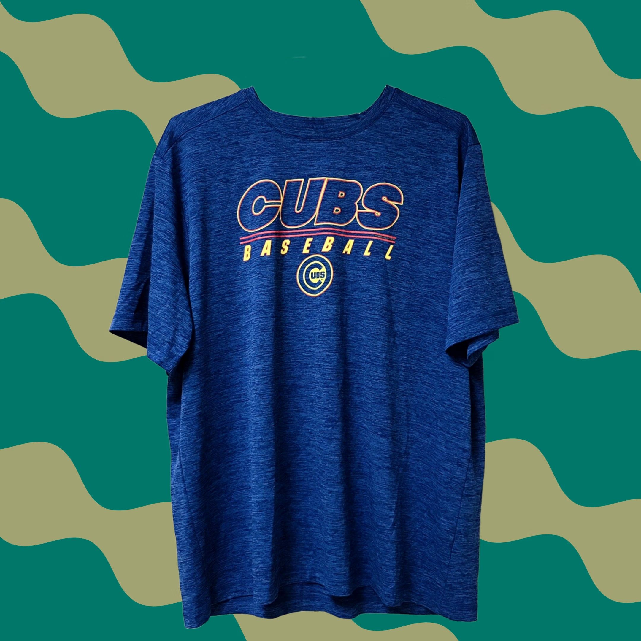 MLB MLB Men Blue Chicago Cubs Baseball Logo TX3 Cool Short Sleeve T-Shirt XL Crew Neck Graphic Size US XL / EU 56 / 4 - 1 Thumbnail