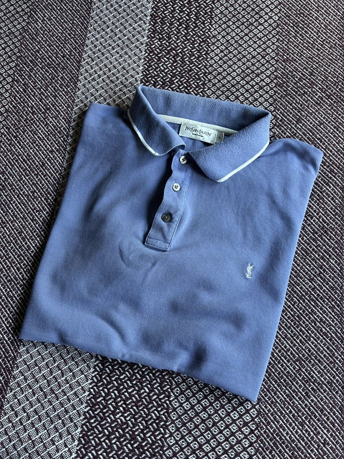 Yves Saint Laurent Yves Saint Laurent Polo T-shirt Luxury Item Faded Sz XL Size US XL / EU 56 / 4 - 14 Thumbnail
