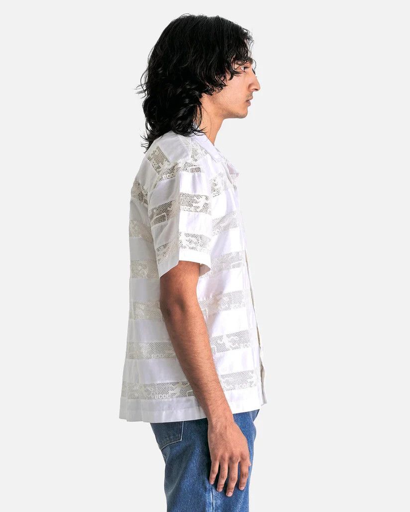 o1s1v1r1oon0825 Tennis Lace SS Shirt in Milk/White