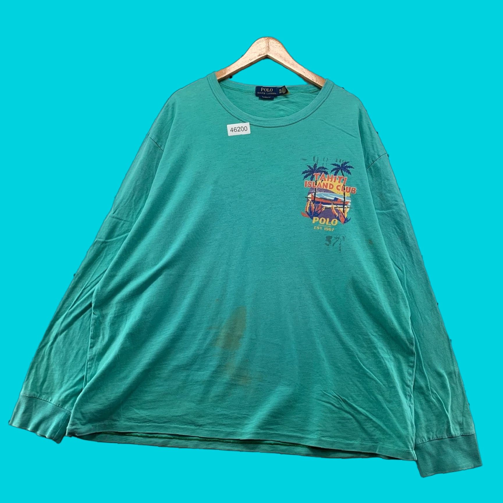 Polo Ralph Lauren Polo Ralph Lauren Shirt Mens 2XL Green Tahiti Island Club Stencil Long Sleeve Size US XXL / EU 58 / 5 - 1 Thumbnail