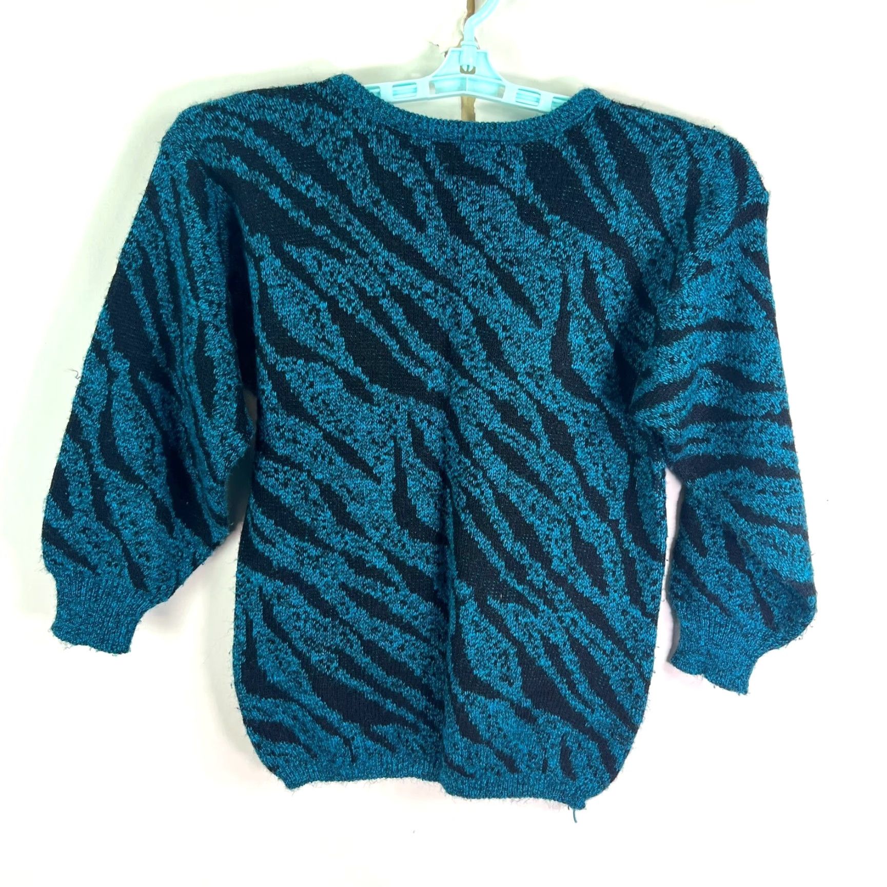 Vintage VINTAGE Chez-Vous Sweater Pullover XL Animal Tiger Stripe Crew Neck 80s Men's Size XL / US 12-14 / IT 48-50 - 4 Thumbnail