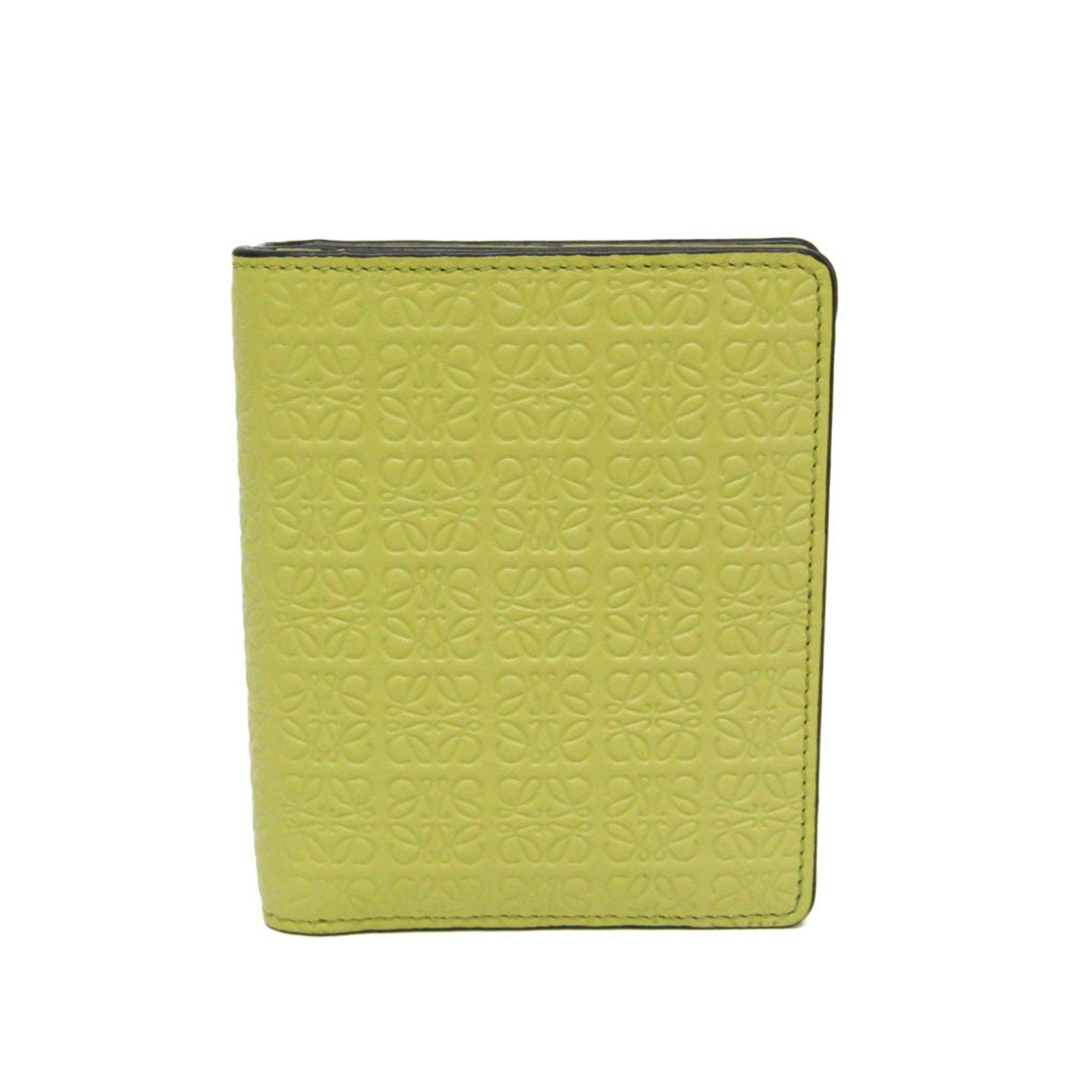 Loewe Loewe Repeat Anagramm Women's Leather Wallet (bi-fold) Green,Yellow Size ONE SIZE - 1 Thumbnail