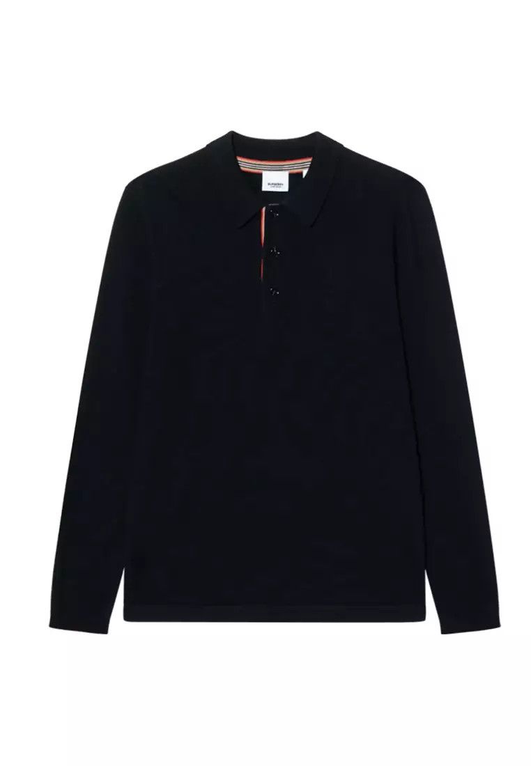 Burberry o1w1db10326 Long Sleeve Polo Shirt in Black Size US S / EU 44-46 / 1 - 1 Thumbnail