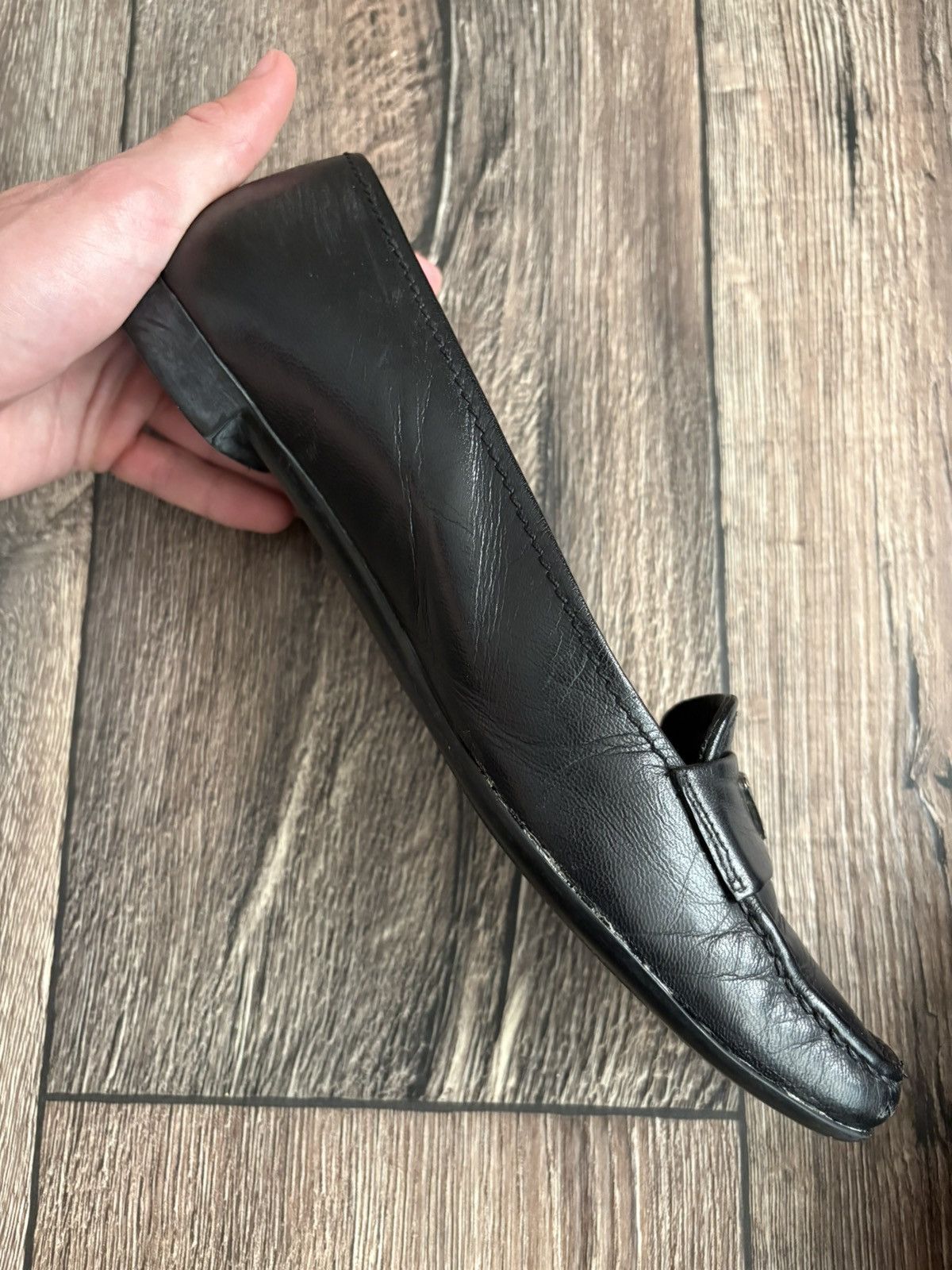 Prada Prada Black Leather Flat Shoes Women’s Square Toe Loafers Size US 9.5 / IT 39.5 - 13 Thumbnail