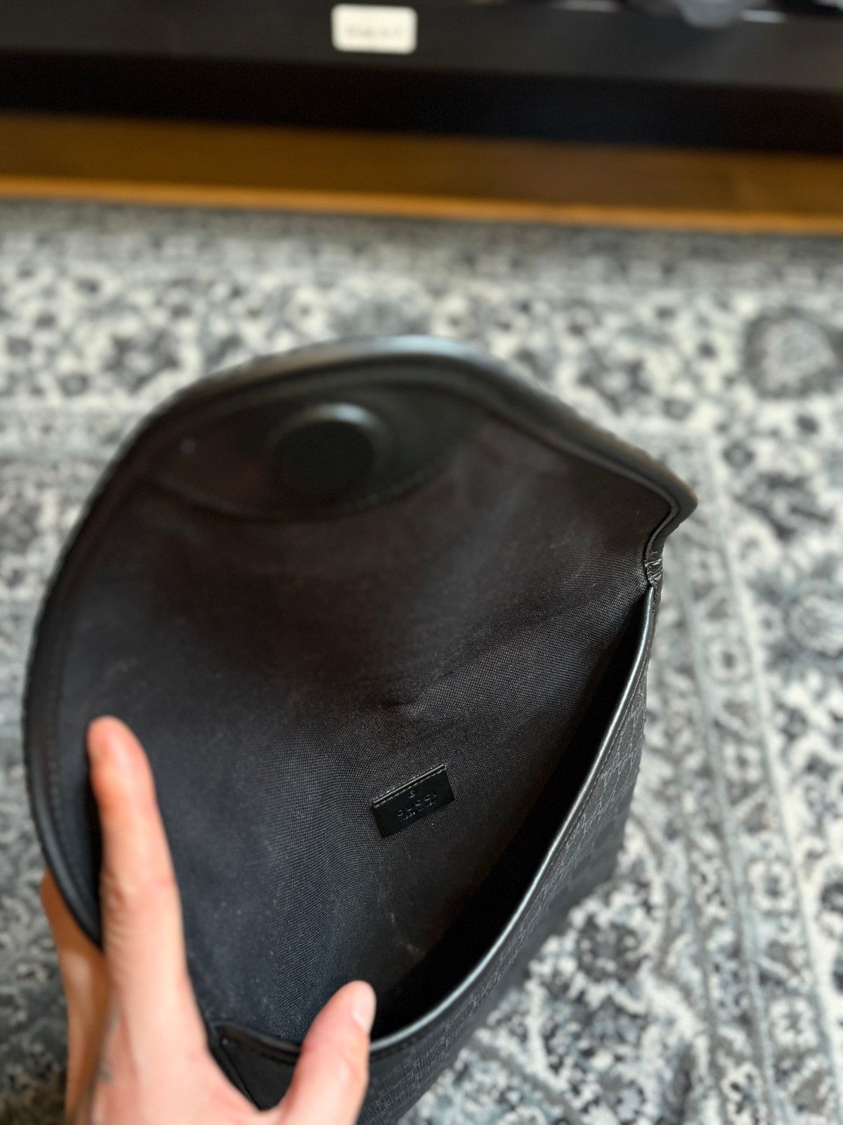 Gucci Gucci Black Monogram Side Bag Size ONE SIZE - 5 Thumbnail