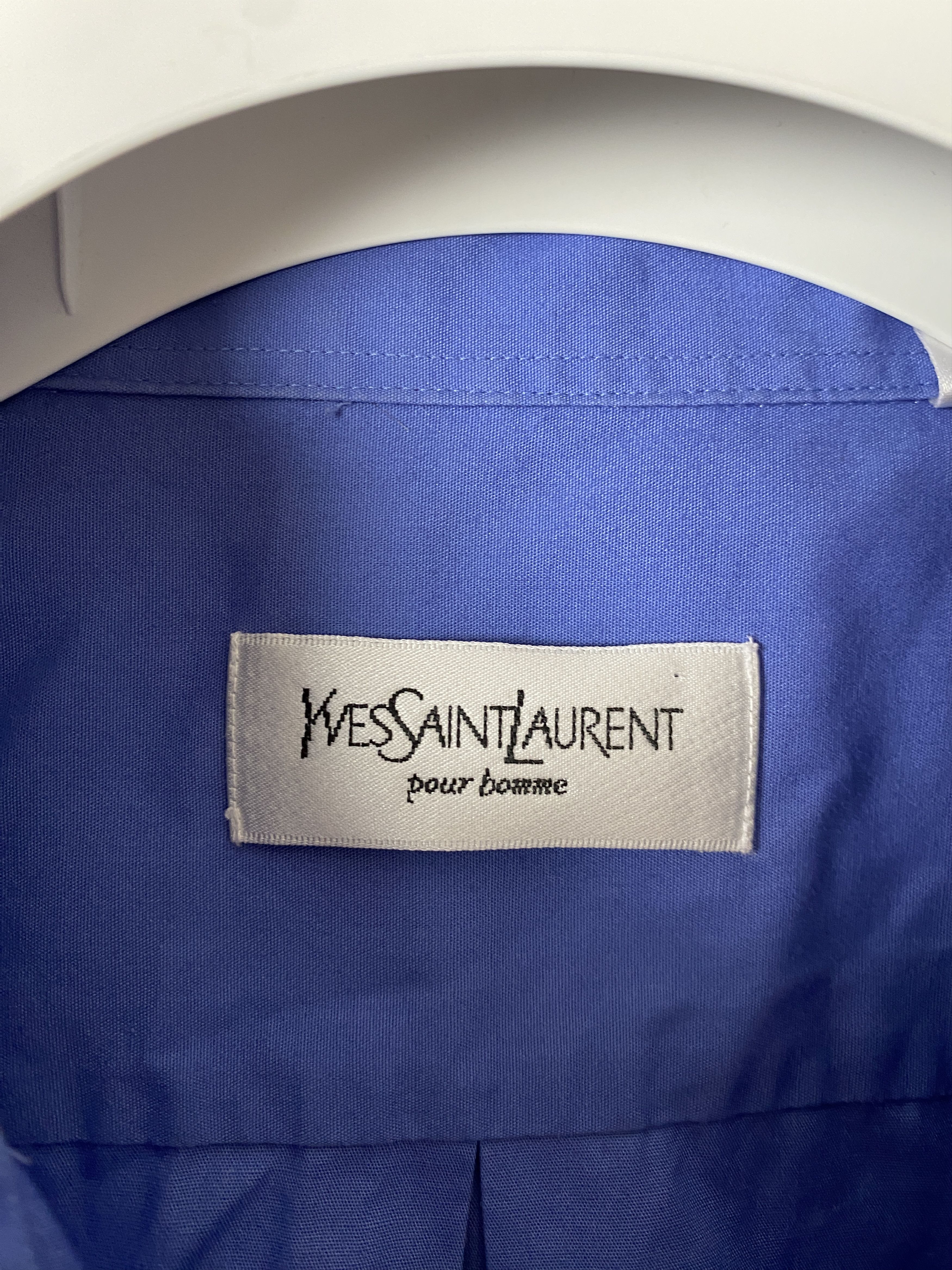 Vintage × Yves Saint Laurent YSL Yves Saint Laurent small logo shirt button ups formal Size US XL / EU 56 / 4 - 3 Thumbnail