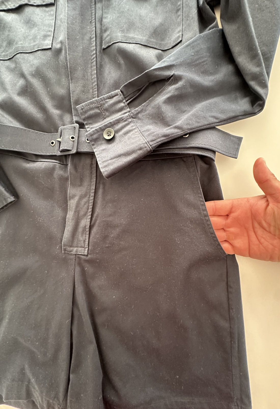 Designer Overall Jumpsuit Shorts Long Sleeve Size US 30 / EU 46 - 7 Thumbnail