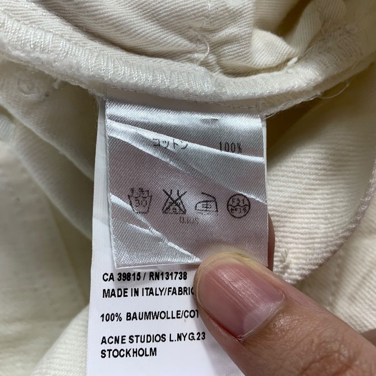Acne Studios × Designer ACNE STUDIOS white colour jeans Size US 29 - 21 Thumbnail