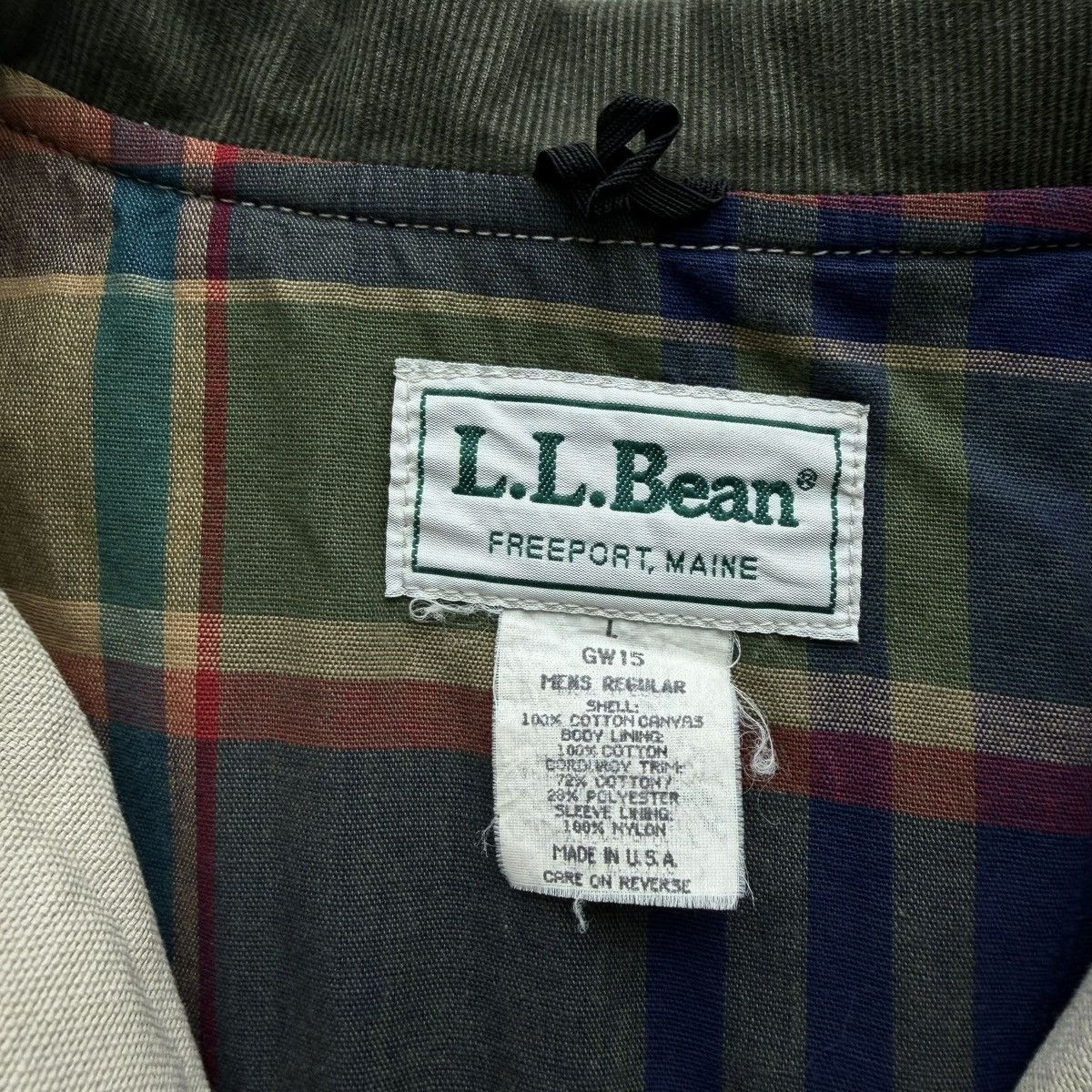 L.L. Bean VINTAGE 90s LL BEAN BARN CHORE COAT BIEGE LARGE CANVAS USA Size US L / EU 52-54 / 3 - 4 Thumbnail