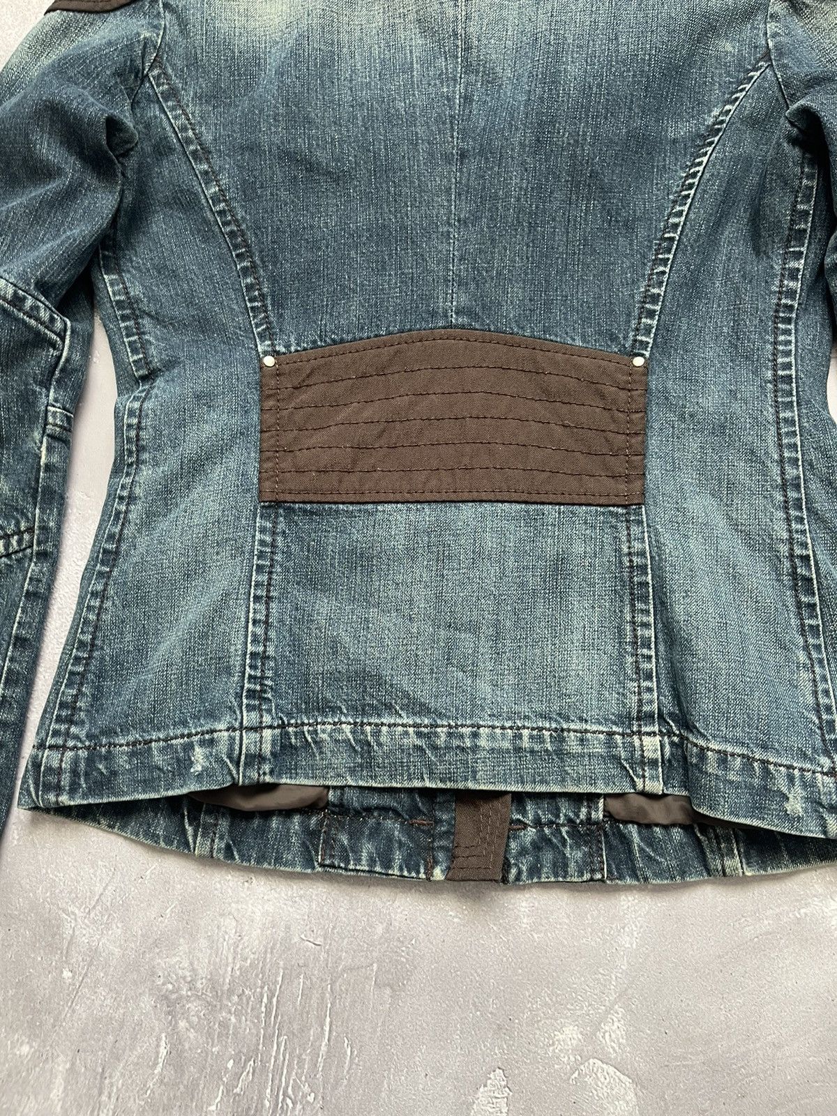 Honda Vintage Honda Racing Biker Gas Denim Jacket Blue Size L / US 10 / IT 46 - 11 Thumbnail
