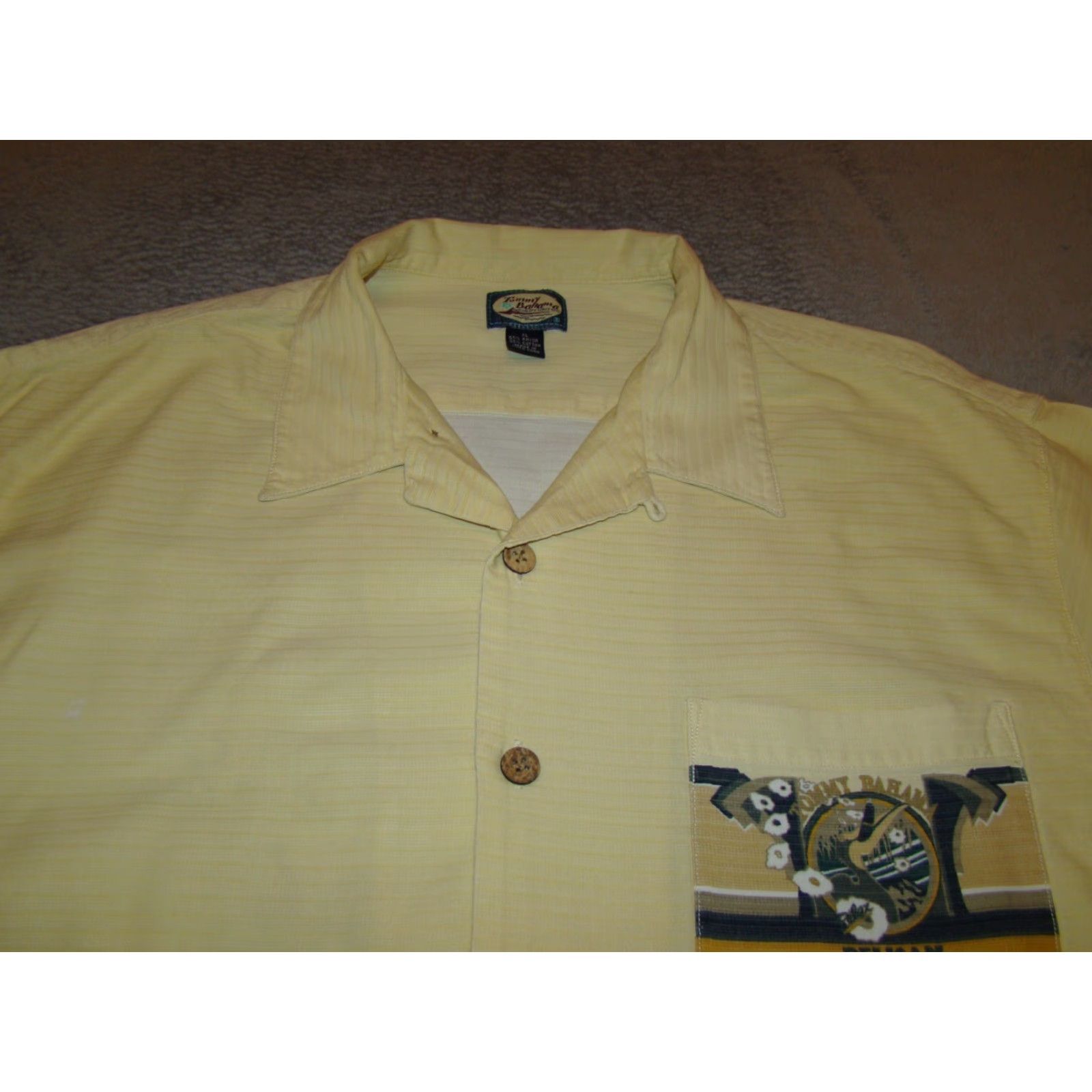 Tommy Bahama VINTAGE Tommy Bahama Mens XL Relax Deluxe Pelican Cigars Yellow Hawaiian Shirt Size US XL / EU 56 / 4 - 5 Thumbnail