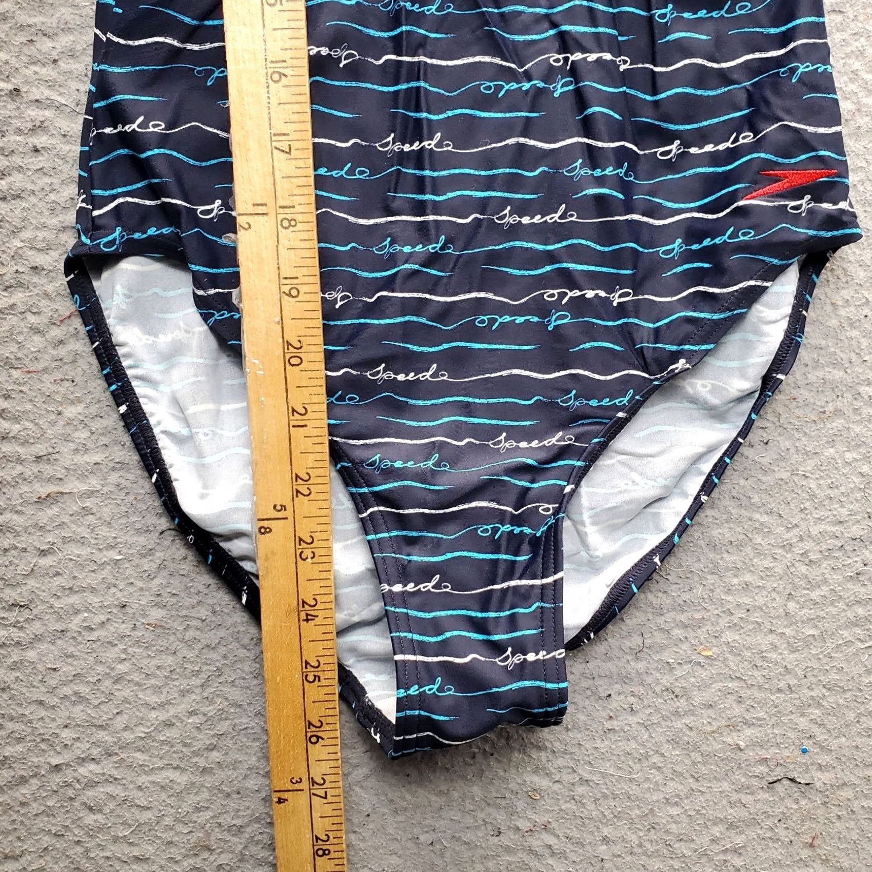 Speedo Speedo Womens 38 Multi Script Wave Patterned One Piece Tommy Control Womens Size 38 Multicolor Geometric Pattern Size ONE SIZE - 4 Thumbnail