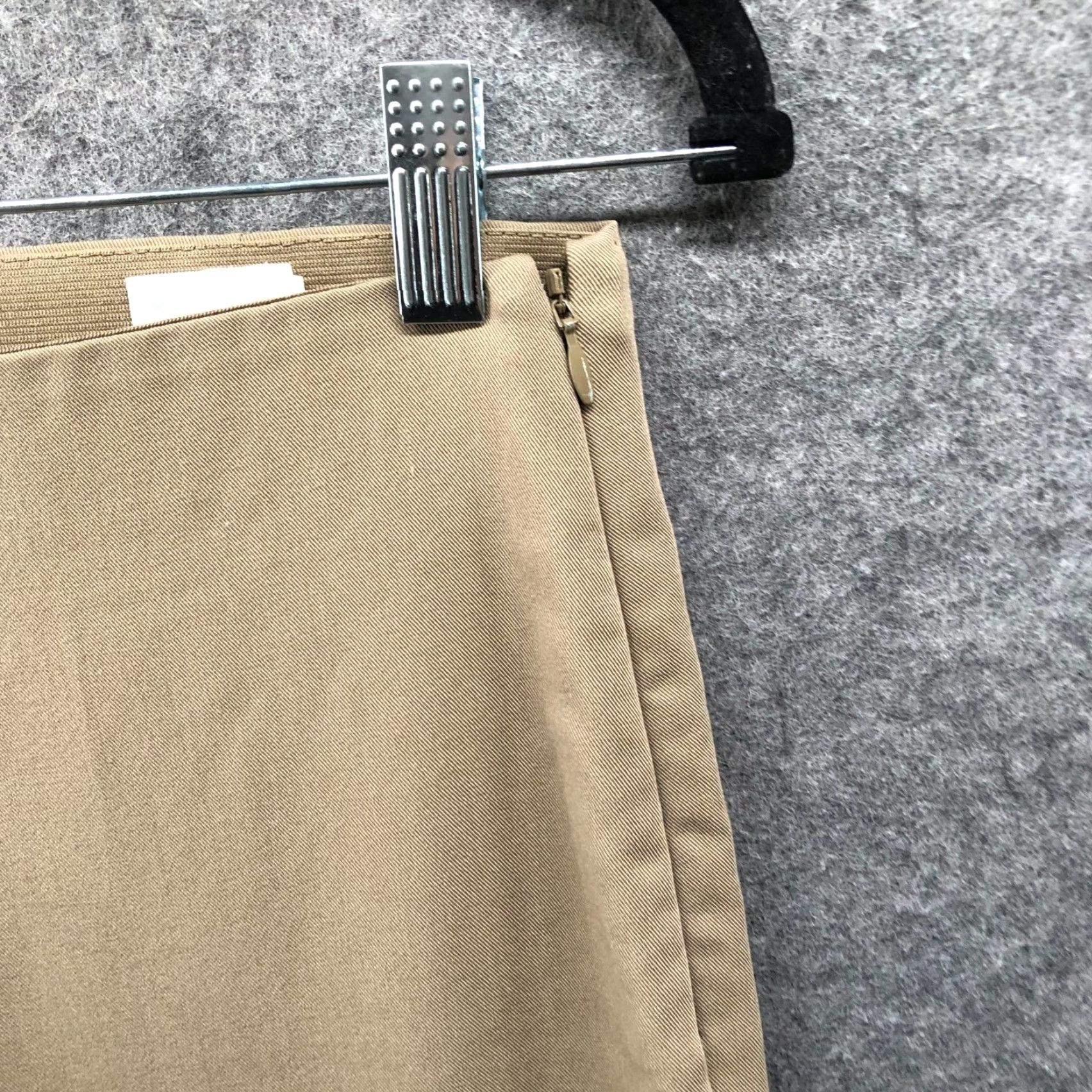H&M H&M High Rise Flare Dress Pants Womens 4 Beige Side Zip Stretch Flat Front Size 27" / US 4 / IT 40 - 5 Thumbnail