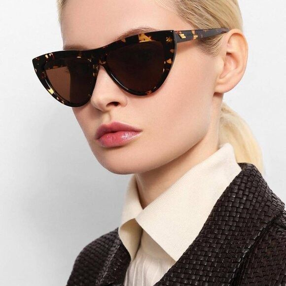 Bottega Veneta Bottega Veneta BV1018S 006 Sunglasses Brown Ivory Cat Eye Size ONE SIZE - 3 Thumbnail