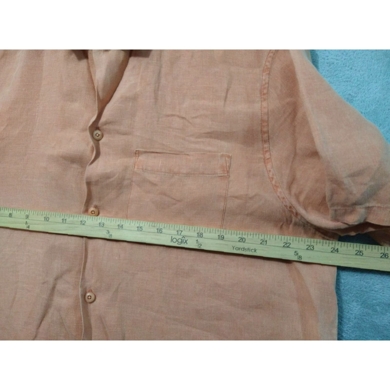 Lucky Brand Lucky Brand Shirt Mens Large Orange Short Sleeve Button-Up Collared Linen Beach Casual 90s Decade? (Wait) Size US L / EU 52-54 / 3 - 4 Thumbnail