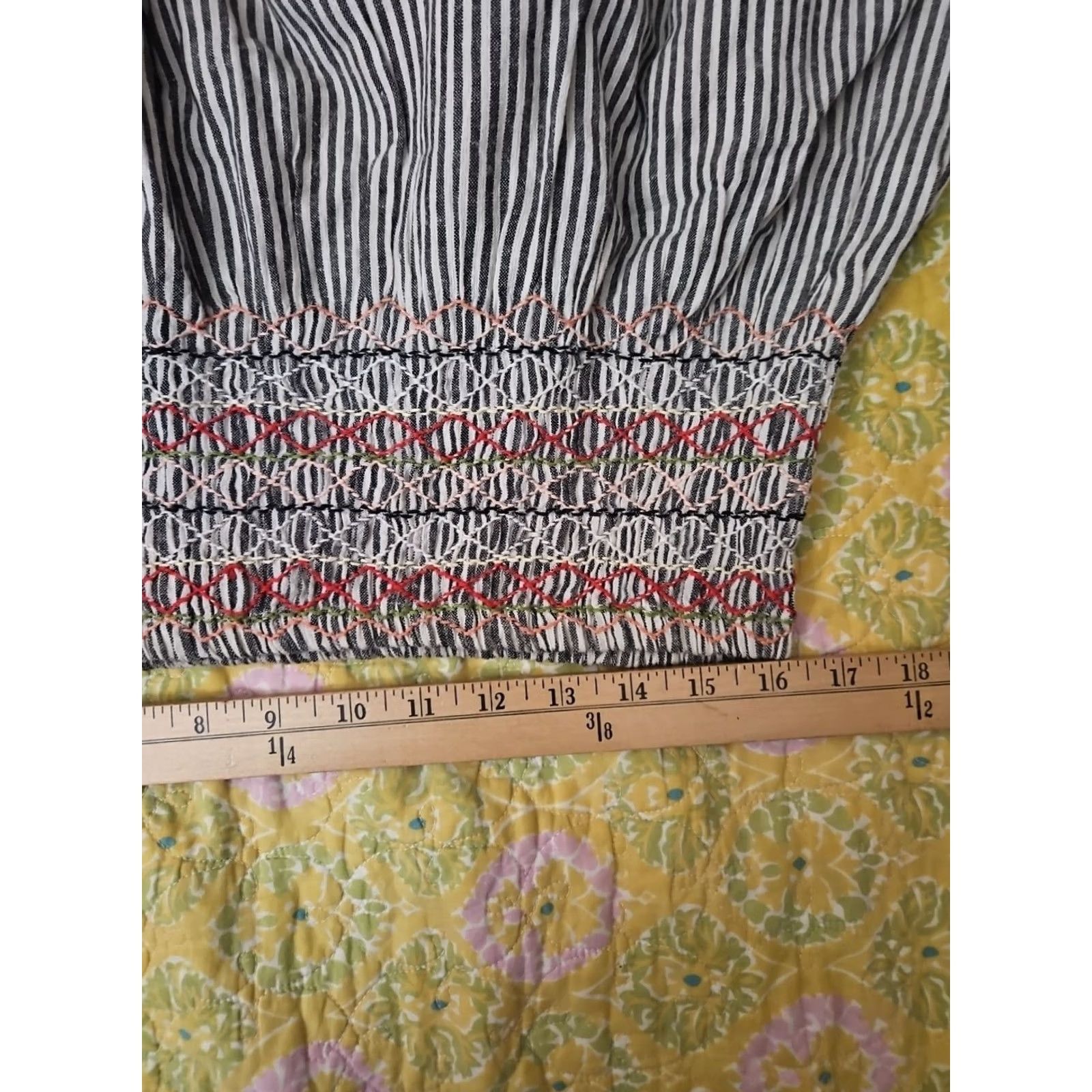 THE GREAT The Great Women’s Gray White Stripes Embroidery waist Skirt Size 1 Shirt? Size 25" / US 0 / IT 36 - 7 Thumbnail