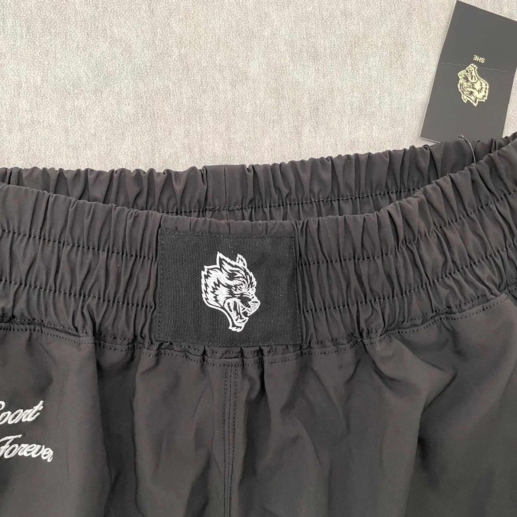Darc Sport Darc Sport Shorts Womens Small Black Wolf Patch Training Short Ladies NEW S SHE Size 28" / US 6 / IT 42 - 4 Thumbnail