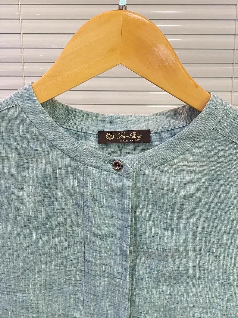 Loro Piana Loro Piana Light blue linen dress Size M / US 6-8 / IT 42-44 - 4 Thumbnail