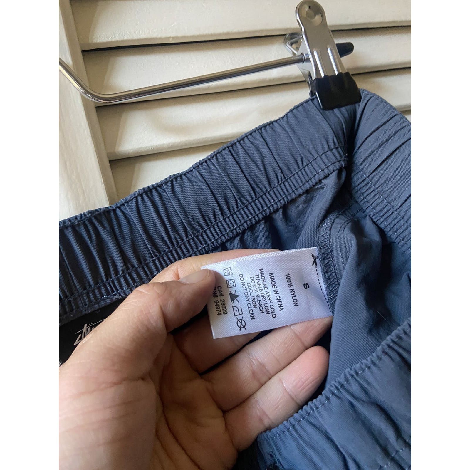 Stussy Stussy Nylon Cargo Pants Elastic Belted Waistband Blue Grey Size US 30 / EU 46 - 12 Thumbnail