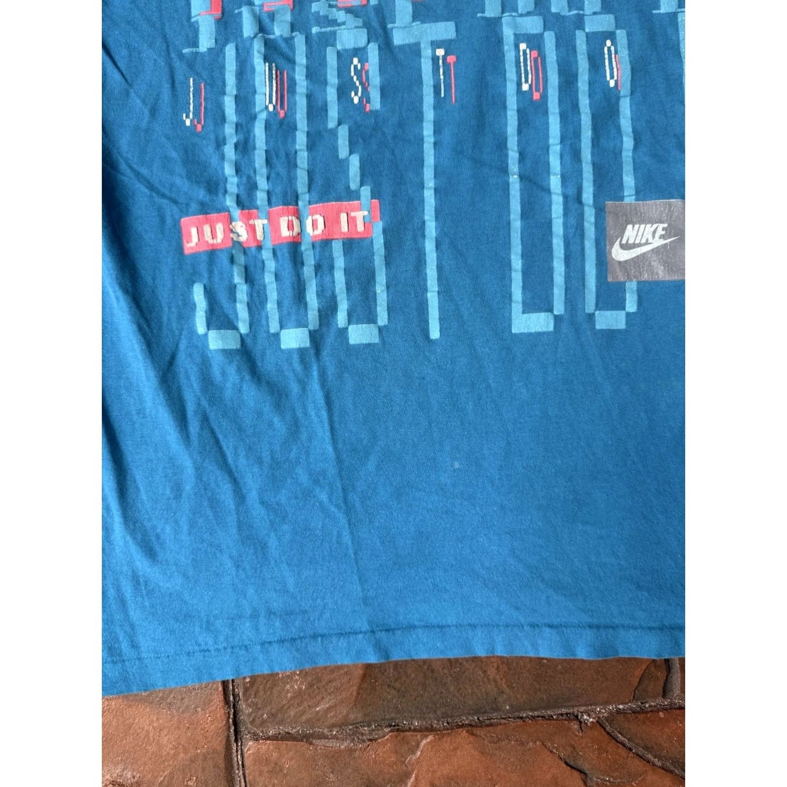 Nike VINTAGE Nike Just Do It Logo T-Shirt XL Blue Men Short Sleeve Crew Neck Graphic Tee 80s 90s USA Size US XL / EU 56 / 4 - 6 Thumbnail