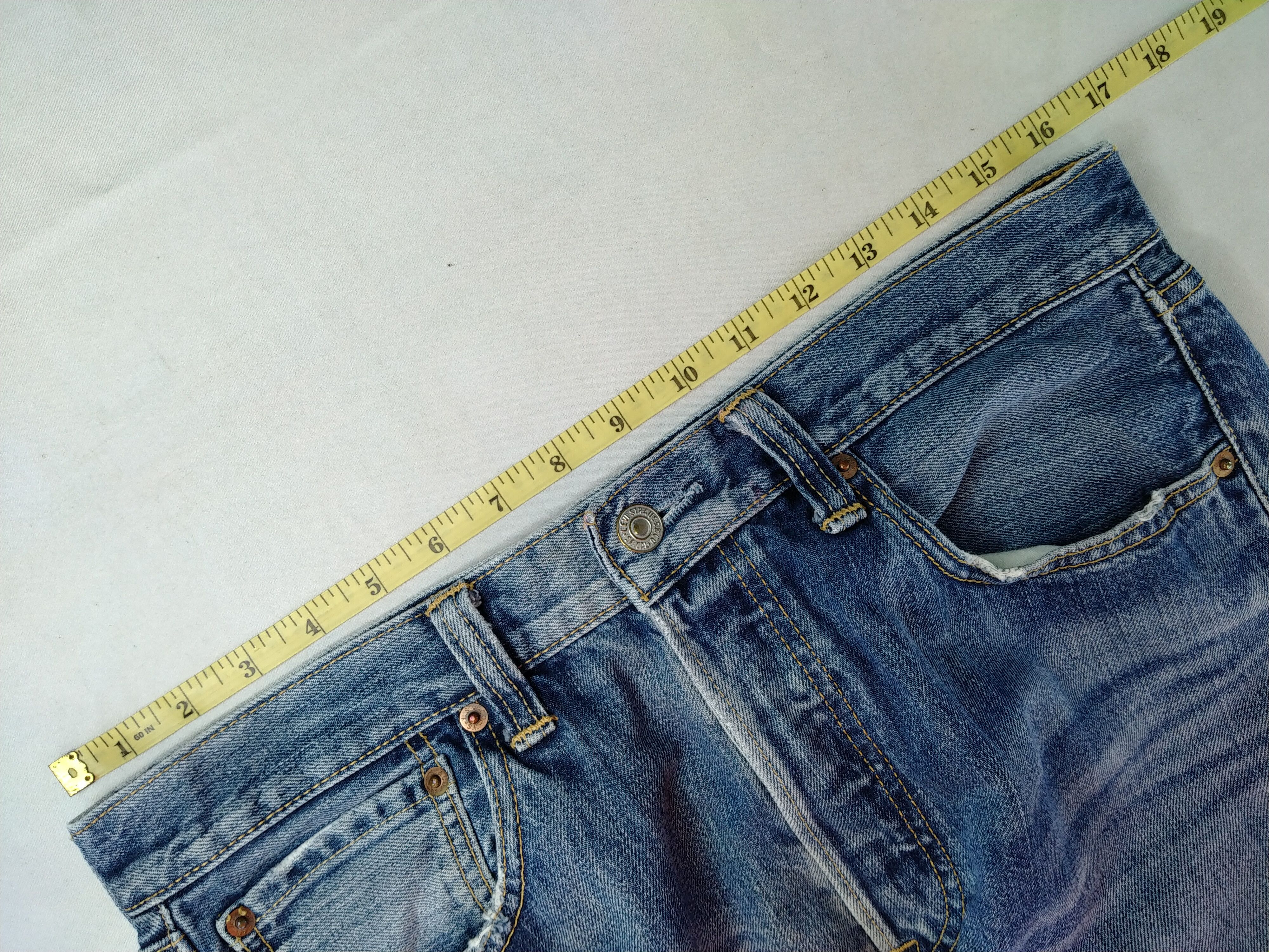 Japanese Brand Vintage Levi's 501 Distressed Denim 33x31.5 -JN135 Size US 33 - 5 Thumbnail