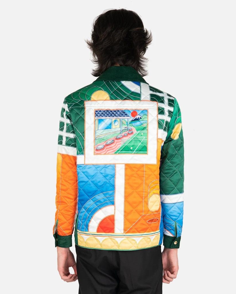Casablanca o1mle0326 Printed Quilted Hunting Jacket Reve De Tennis Size US M / EU 48-50 / 2 - 3 Thumbnail