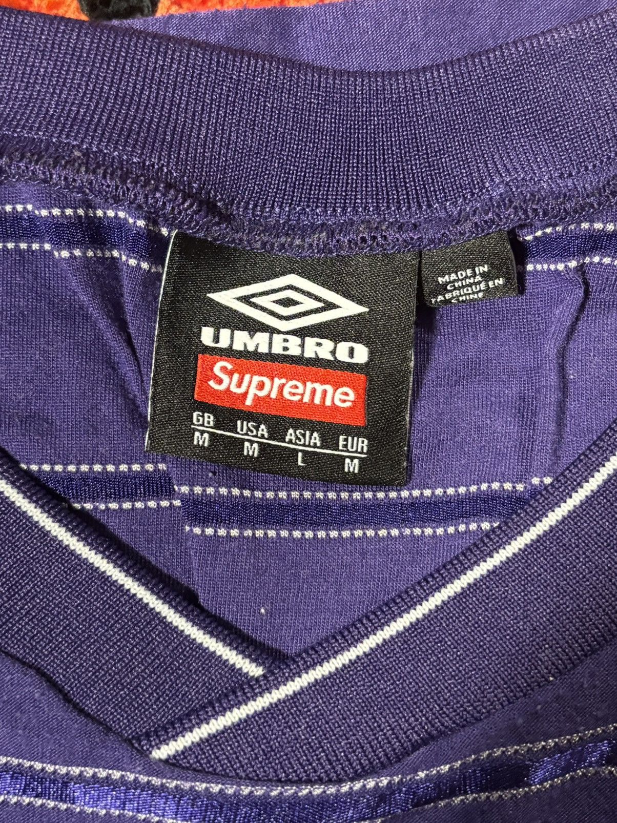 Supreme × Umbro Supreme Umbro Stripe Soccer Jersey Size US M / EU 48-50 / 2 - 3 Thumbnail