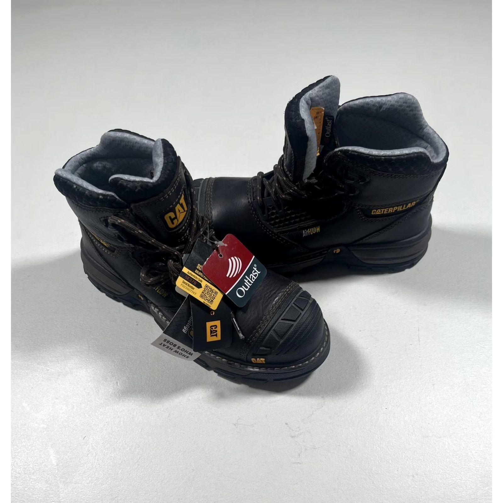 Caterpillar Caterpillar Women’s Brown Leather Work Boots Size 7.5 Composite Toe Outlast Size US 8 / IT 38 - 2 Thumbnail