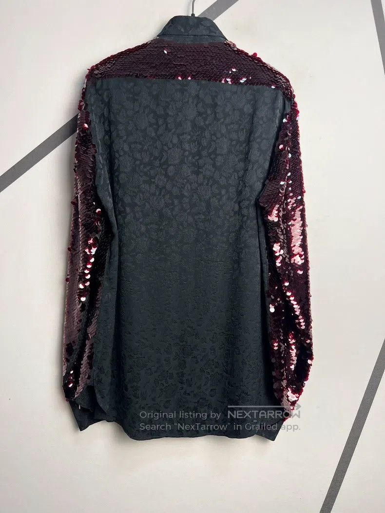 Saint Laurent Paris Saint Laurent Paris Garnet Gradient Sequin-embellished Bla Size XS / US 0-2 / IT 36-38 - 2 Thumbnail