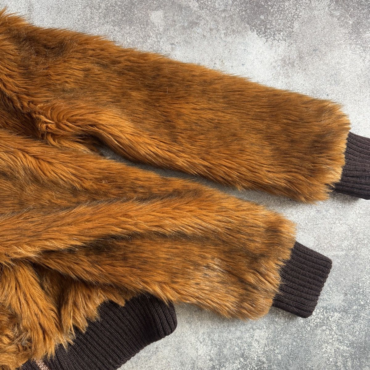 20471120 Y2K Vintage Faux Fur Fuzzy Hooded Bomber Jacket Size M / US 6-8 / IT 42-44 - 8 Thumbnail