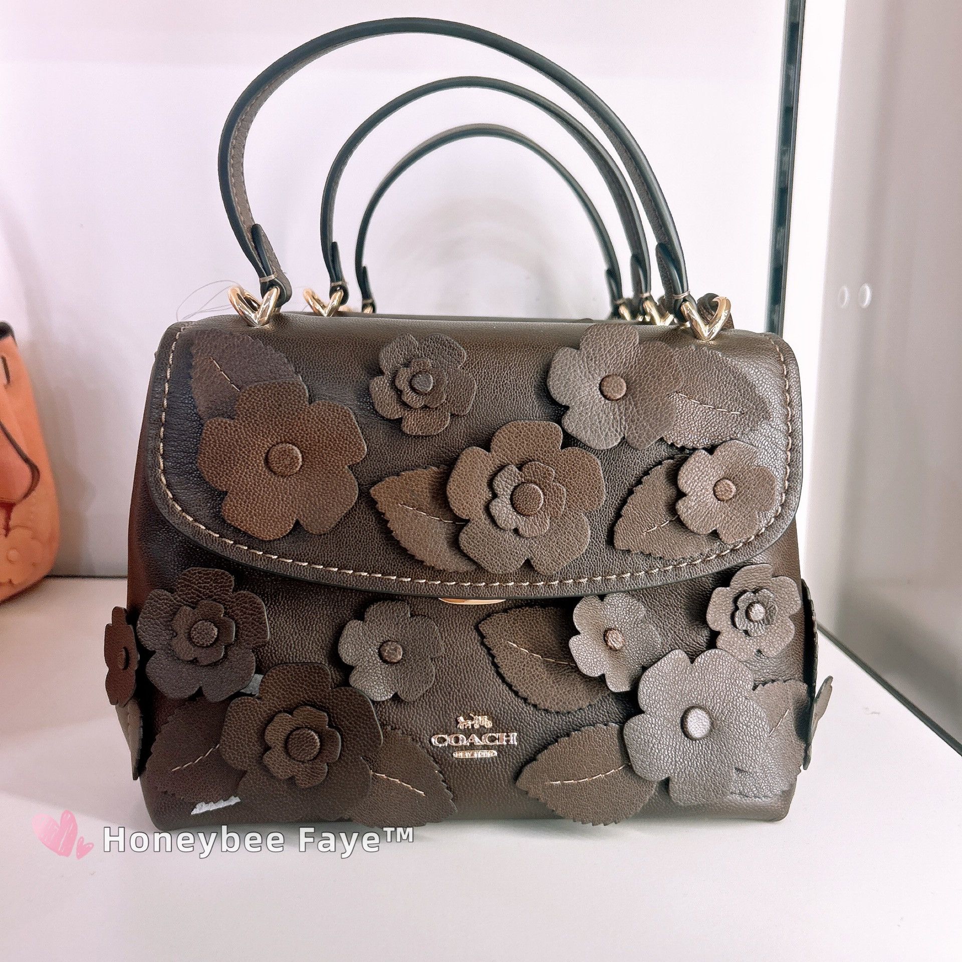 Coach NWT Coach Emory Top Handle Bag With Floral Applique CDY44 Size ONE SIZE - 3 Thumbnail