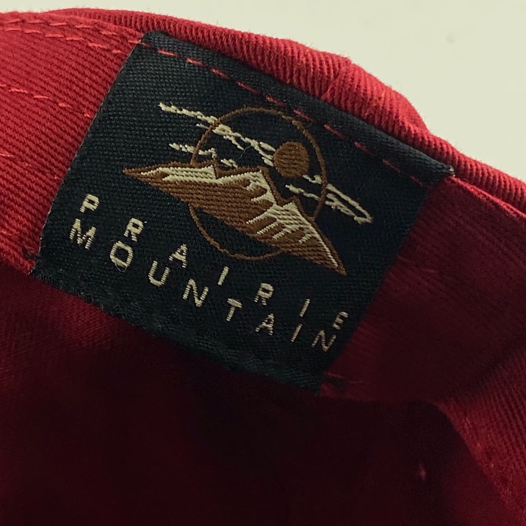 Vintage Prairie Mountain Cap Mens Large Red Cotton Adjustable Strapback Baseball Hat Size ONE SIZE - 7 Thumbnail