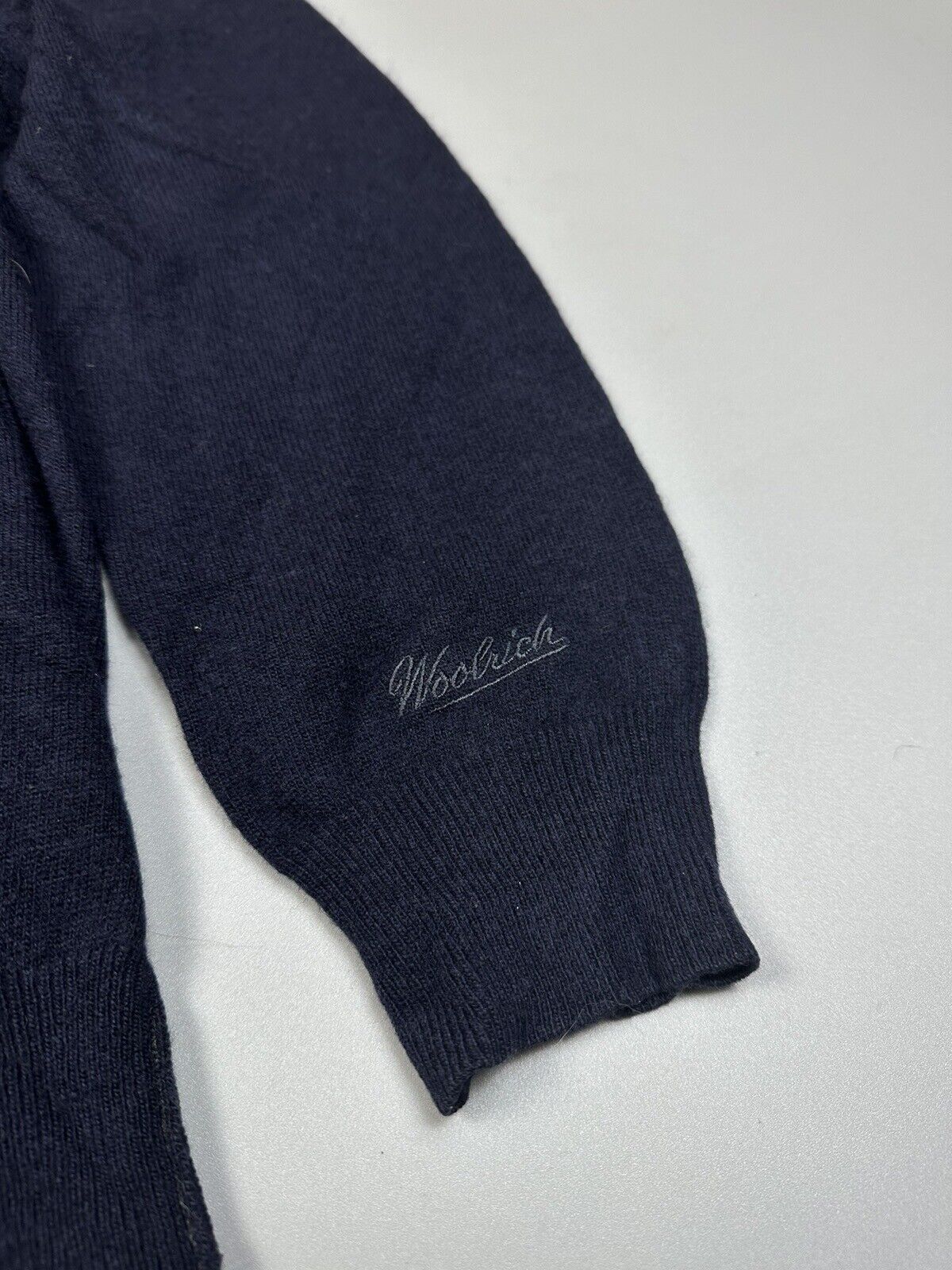 Woolrich Woolen Mills Mens Blue Woolen pullover v-neck by Woolrich S-M Size US S / EU 44-46 / 1 - 3 Thumbnail