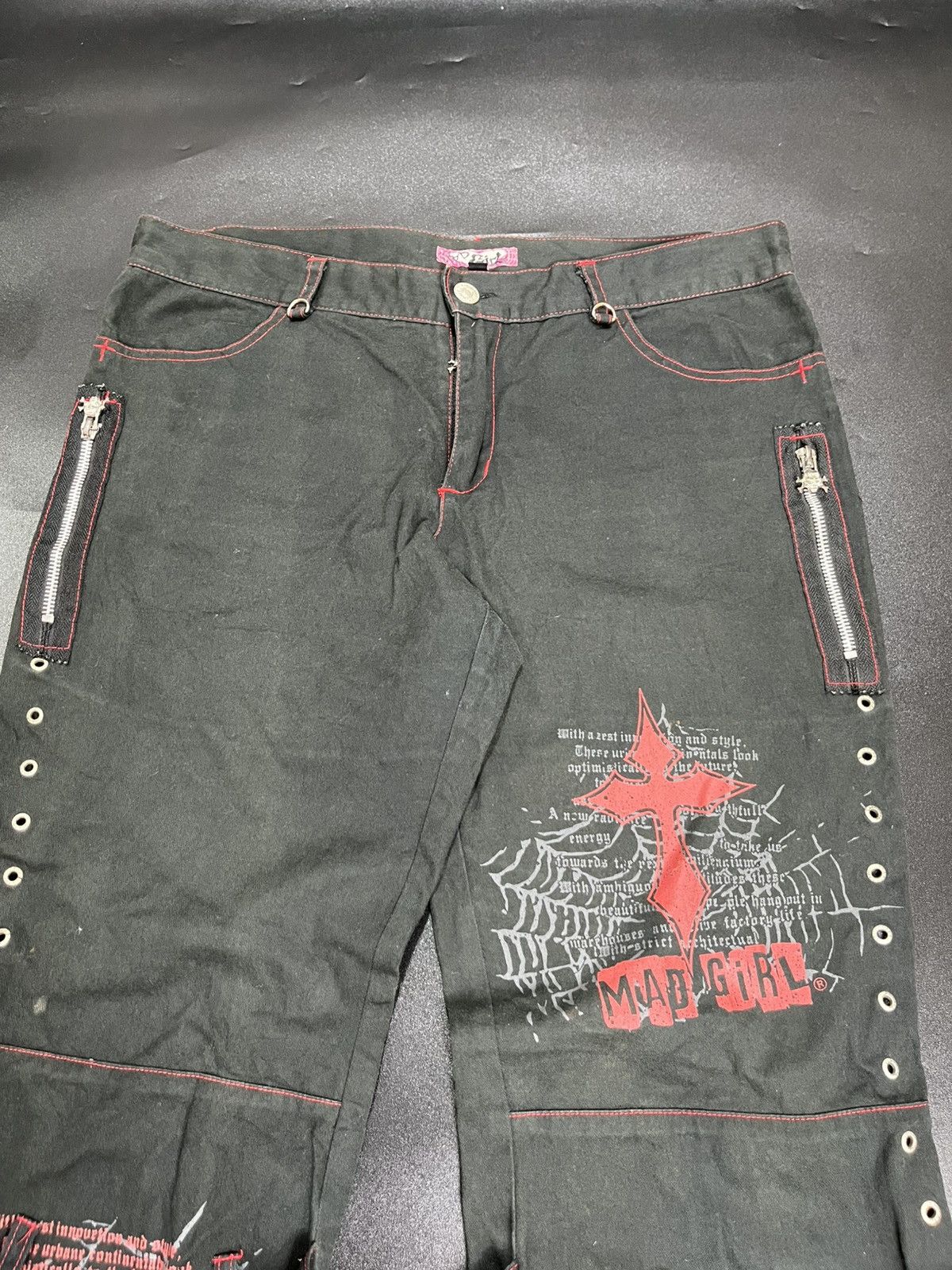 If Six Was Nine Japanese Flare Mad punk bondage Size US 31 - 5 Thumbnail