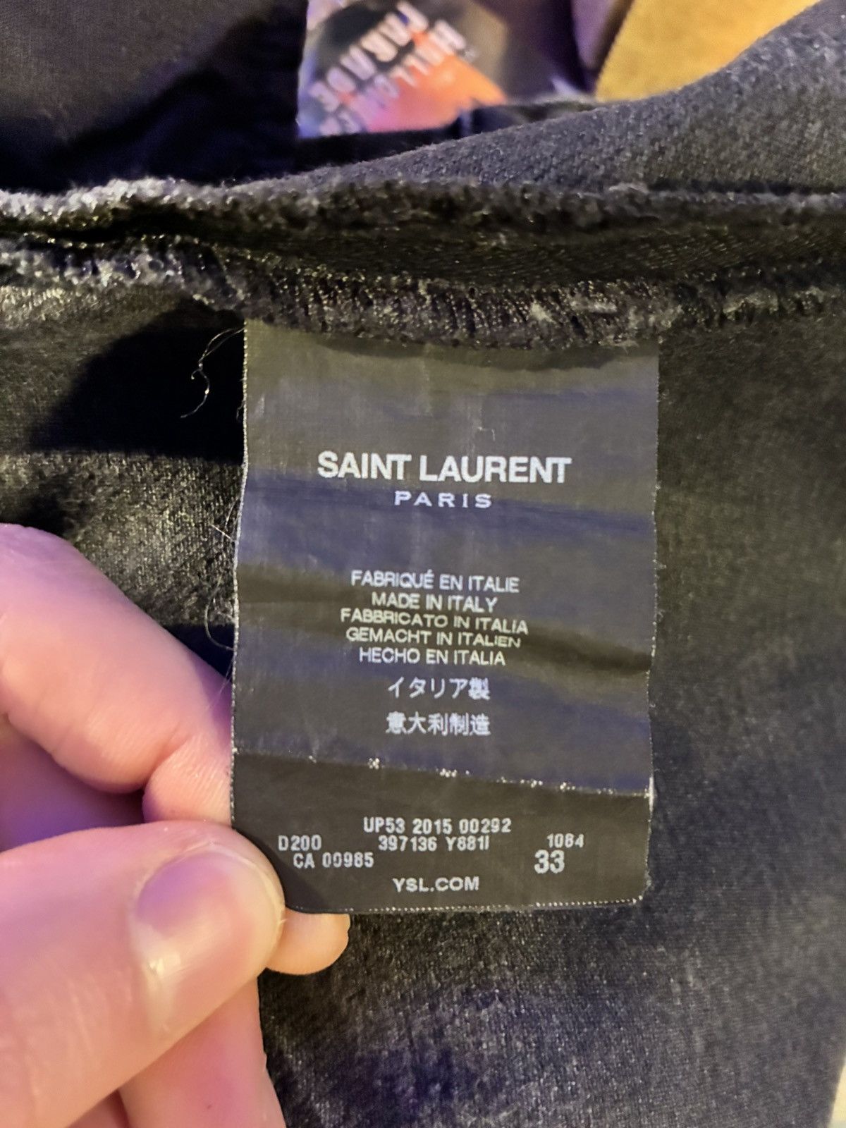 Saint Laurent Paris Saint Laurent Paris black denim Size US 33 - 6 Thumbnail