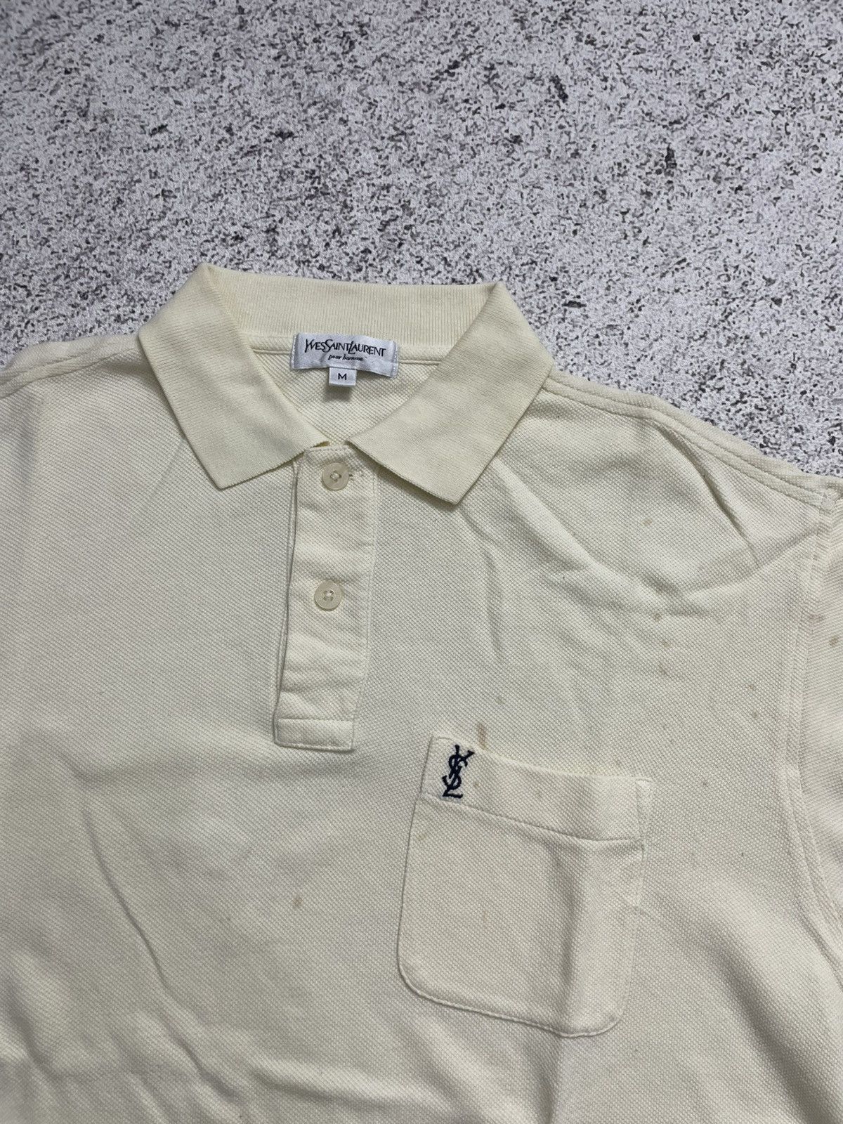 Yves Saint Laurent Men’s YvesSaintLauren polo shirt dirty Size US M / EU 48-50 / 2 - 2 Thumbnail