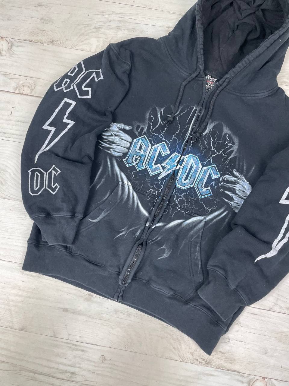 AC/DC Vintage AC/DC Hoodie Full Zip Rock Band Y2K 00s Size US XL / EU 56 / 4 - 3 Thumbnail
